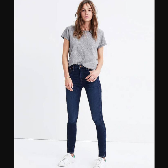 Madewell 10" High-Rise Skinny Jeans in Hayes Wash - Picture 1 of 6